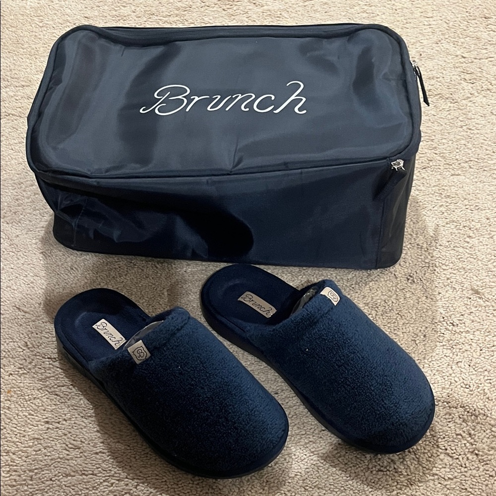 Brunch Navy Blue Women's Slippers